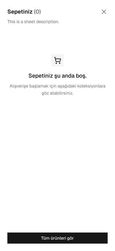 Alix Avien — mobile empty cart sheet