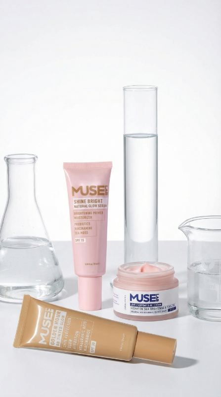 Muse Lab — hands exchanging product tubes