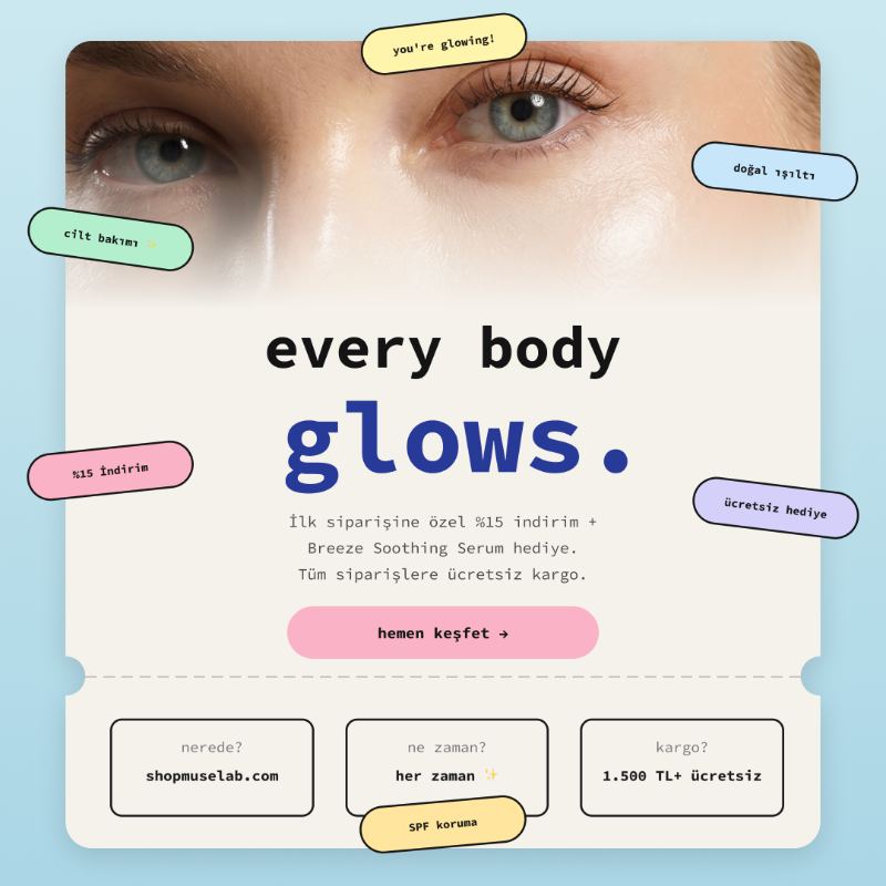 Muse Lab — every body glows sticker collage