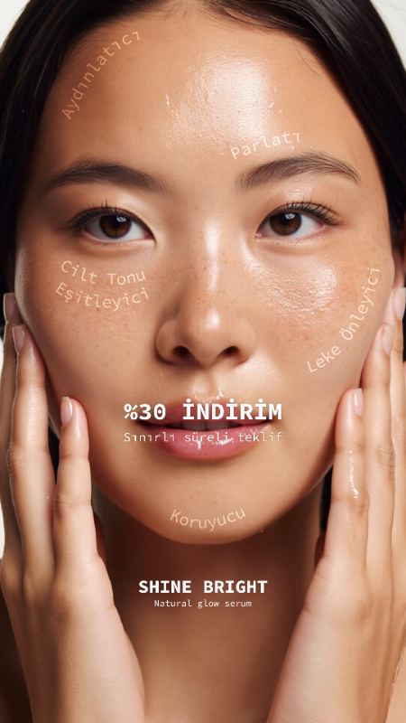 Muse Lab — Shine Bright serum face closeup 30% off