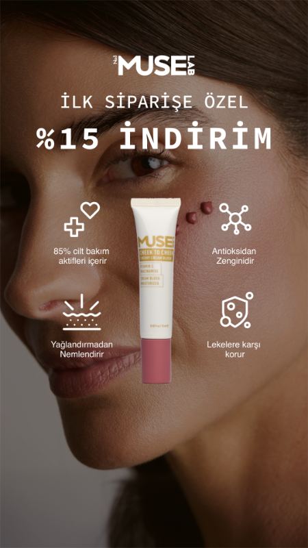 Muse Lab — 15% off closeup face with blush icons