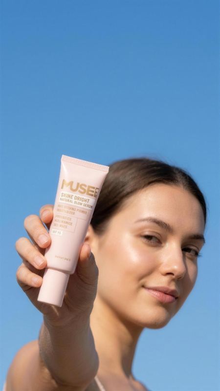 Muse Lab — pink face serum closeup
